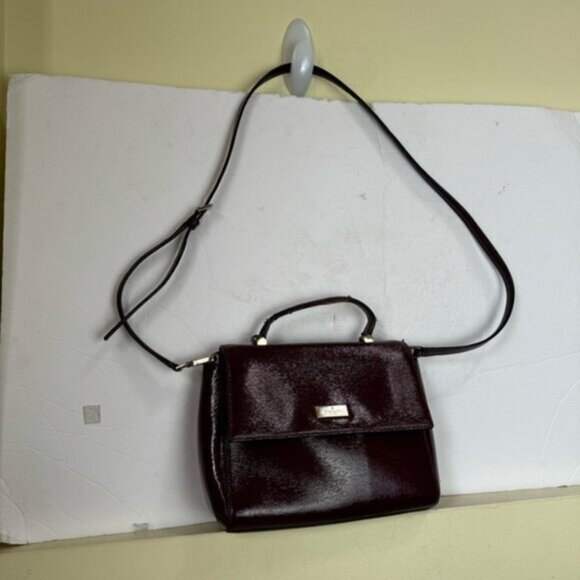 Kate Spade Brynlee Bixby Place Satchel Crossbody Bag Leather Patent Shoulder Red - Picture 13 of 16